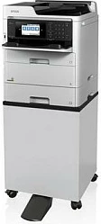 Kabinet nën printer Epson për WF-M5xxx/C5xxx dhe EM/EP-C800, me rrota, bardhë/zi