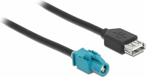 Kabllo DeLOCK HSD Z (female) në USB 2.0 Type-A (female), 1 m, zi/blu