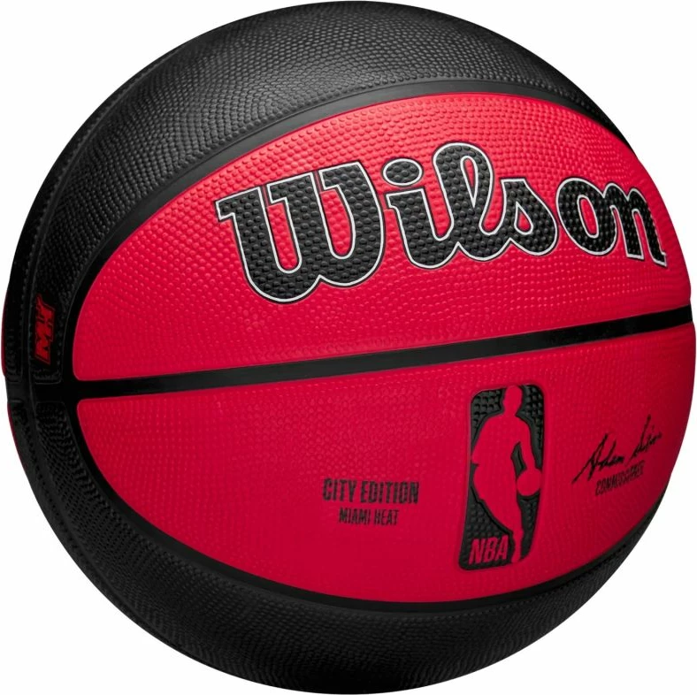 Top basketbolli Wilson, Miami Heat, i zi dhe i kuq [Madhësia: 7]