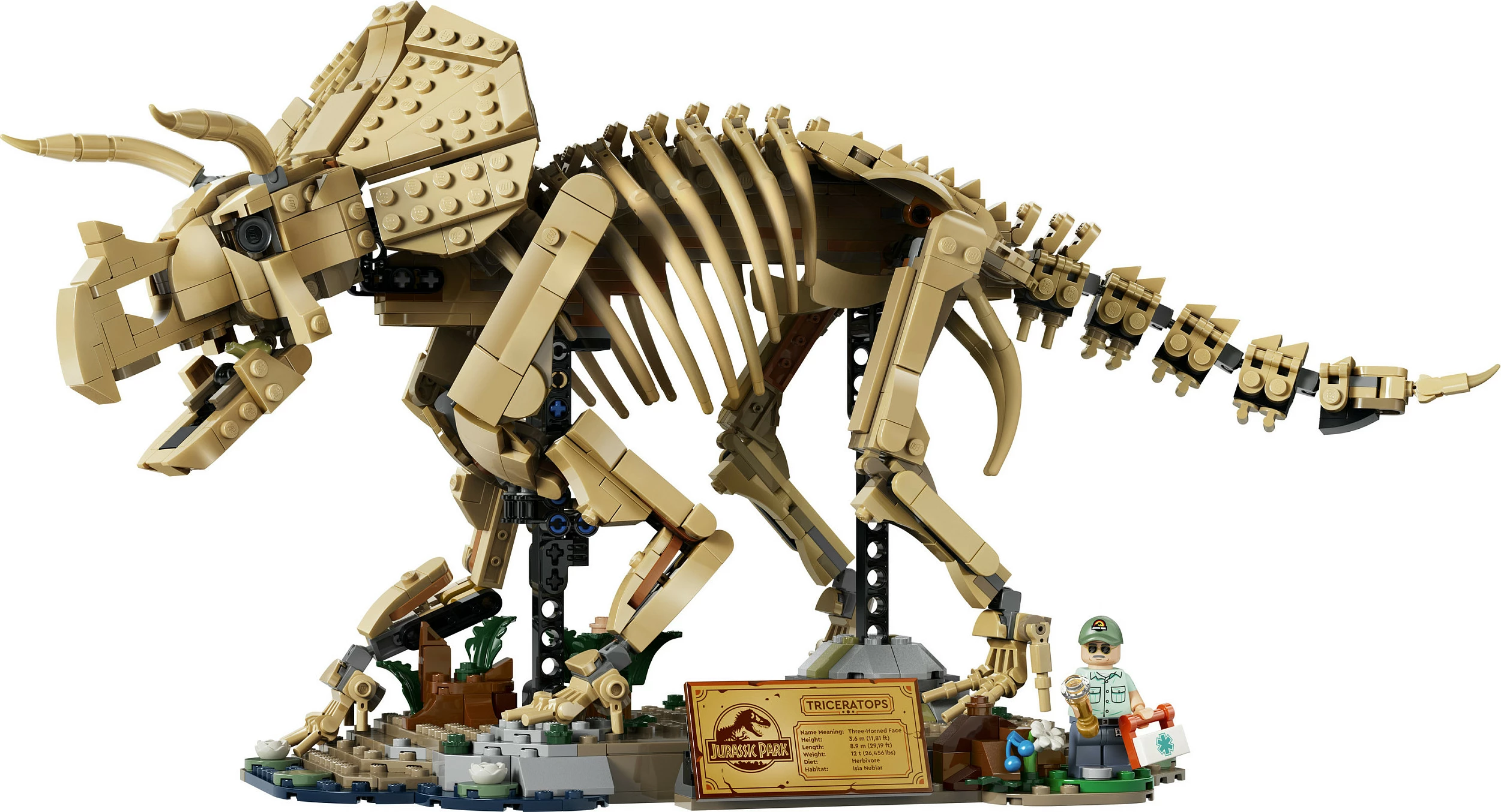 Set ndërtimi LEGO 77985 Dinosaur Fossil Triceratops, 1154 copë, 18+, multikolor