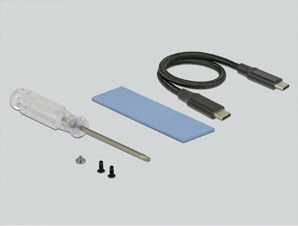 Kasë eksternale për SSD M.2 NVMe DeLOCK 42600, USB-C USB 3.2 Gen 1, 10 Gbit/s, e zezë
