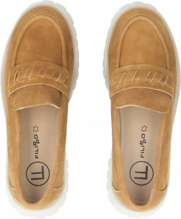 Këpucë lëkure për femra Filippo DP7554, camel