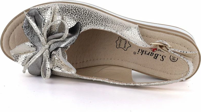 Sandale lëkure për femra S.Barski 5988, të arta