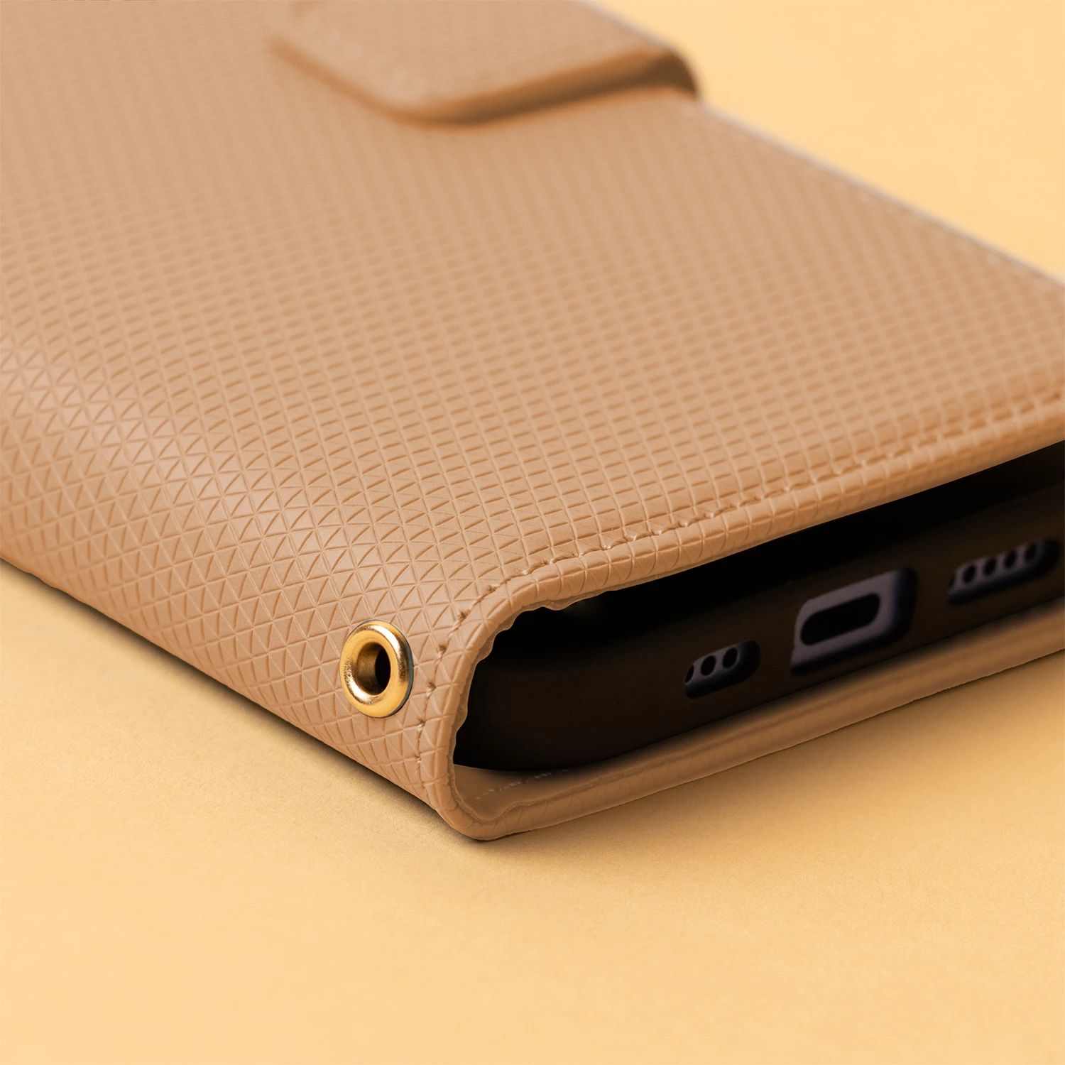 Mbështjellës ONASI Wallet Neo për Samsung Galaxy S26 Ultra 5G, flip wallet me mbyllje magnetike dhe stand, bezhë