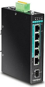 Switch industrial TRENDnet, 5 Porta Gigabit, Unmanaged L2, 4x PoE+, metal, i zi
