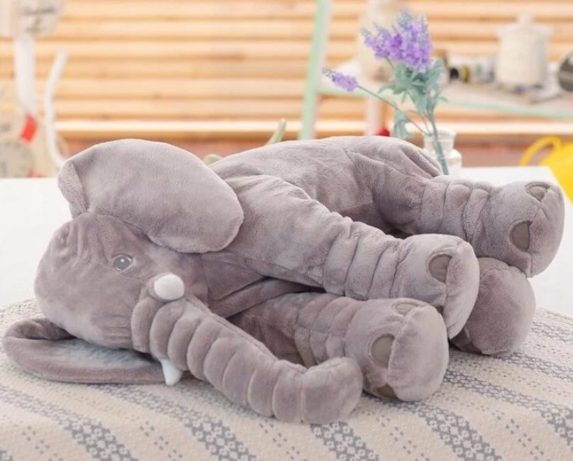 Jastëk lodër pelushi elefant, Gotel B48L, 70 cm, gri