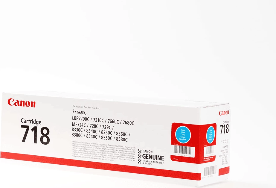 Toner Canon 718 / 2661B002, rendiment 2900 faqe, madhësi standard, cyan