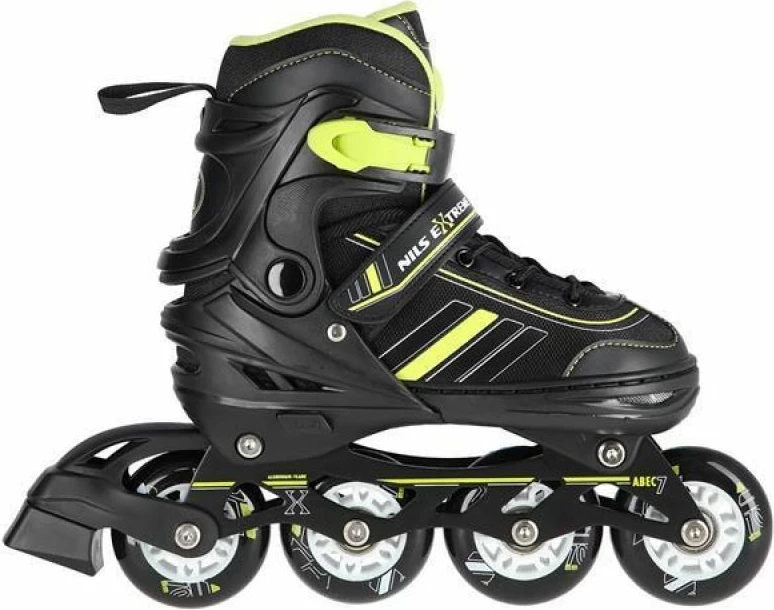 Rollera 2-në-1 Nils Extreme NH18191, të zinj-limon, madhësia L (39-43)