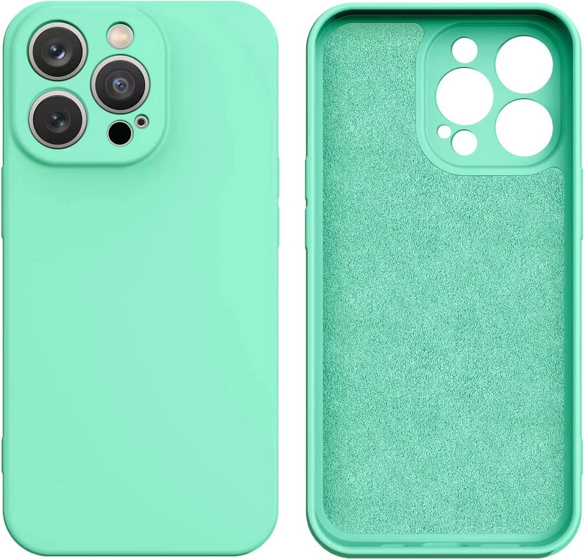 Mbështjellës silikoni Hurtel për iPhone 13 Pro Max, mint green