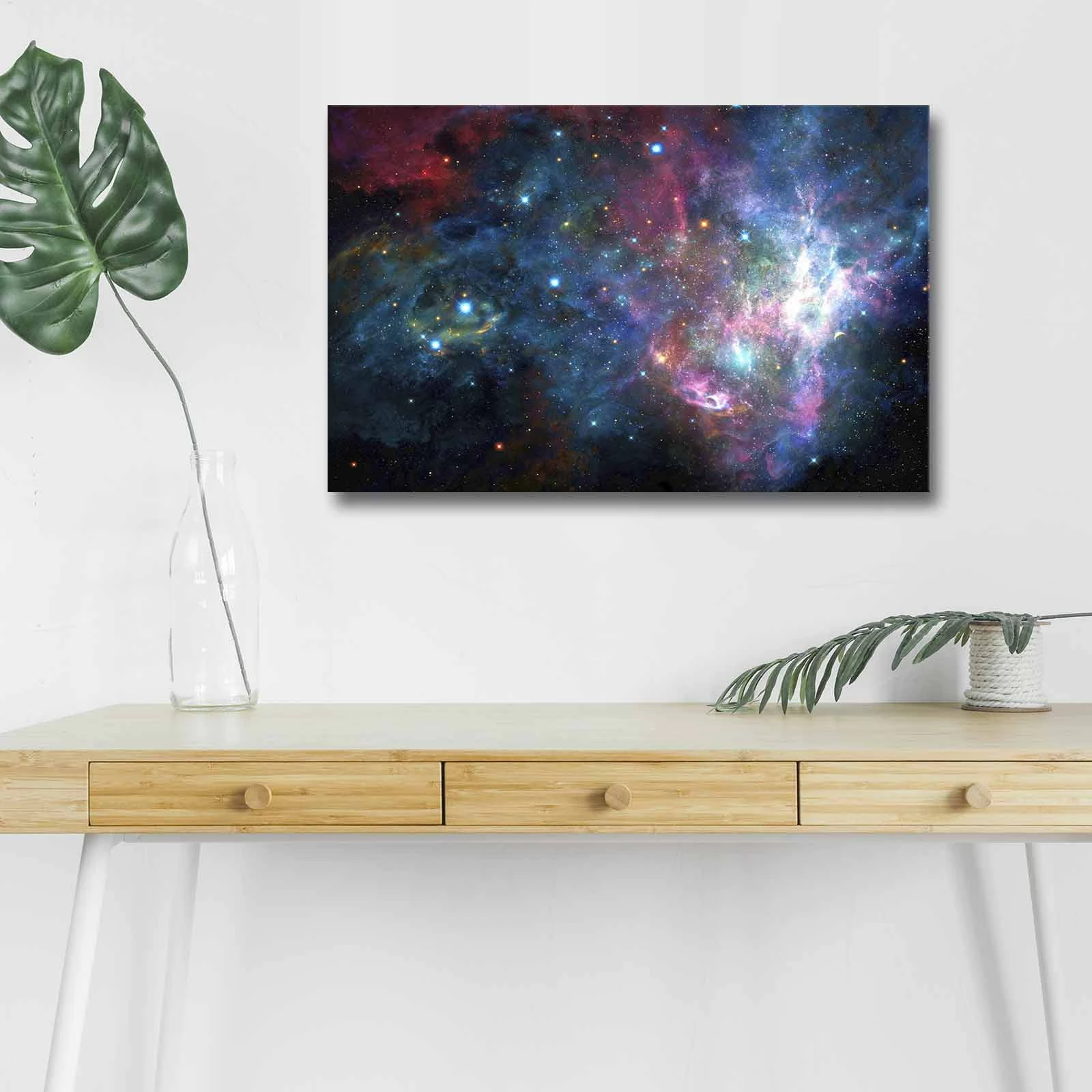 Pikturë dekorative me drita LED, kanavacë, NASA-024, shumëngjyrëshe, 45x70cm