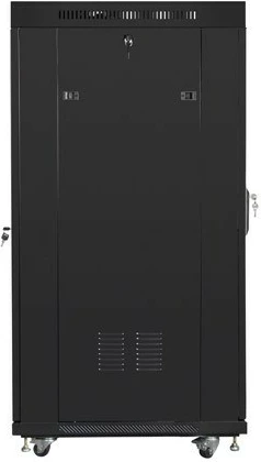 Kasë serveri Lanberg FF01-6827-23BL, 27U, 600x800 mm, derë perforuar me LCD, e zezë