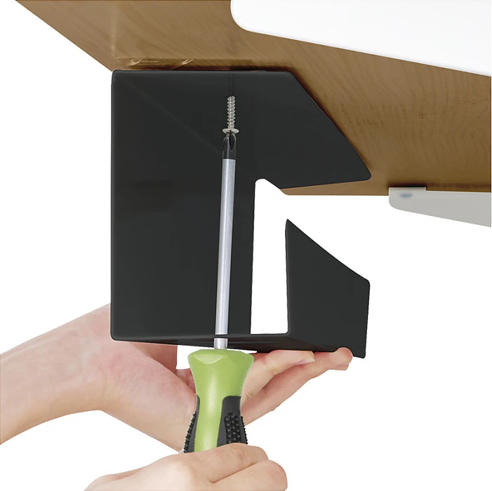 Mbajtës kabllosh LogiLink KAB0070, për tavolinë, çelik, i zi