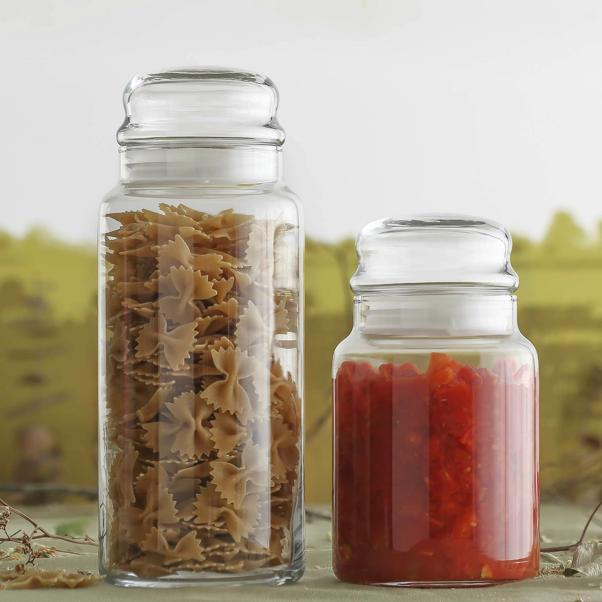 Kavanoz qelqi me kapak LAV HORECA Phuket 890 ml transparent, set 6 copë