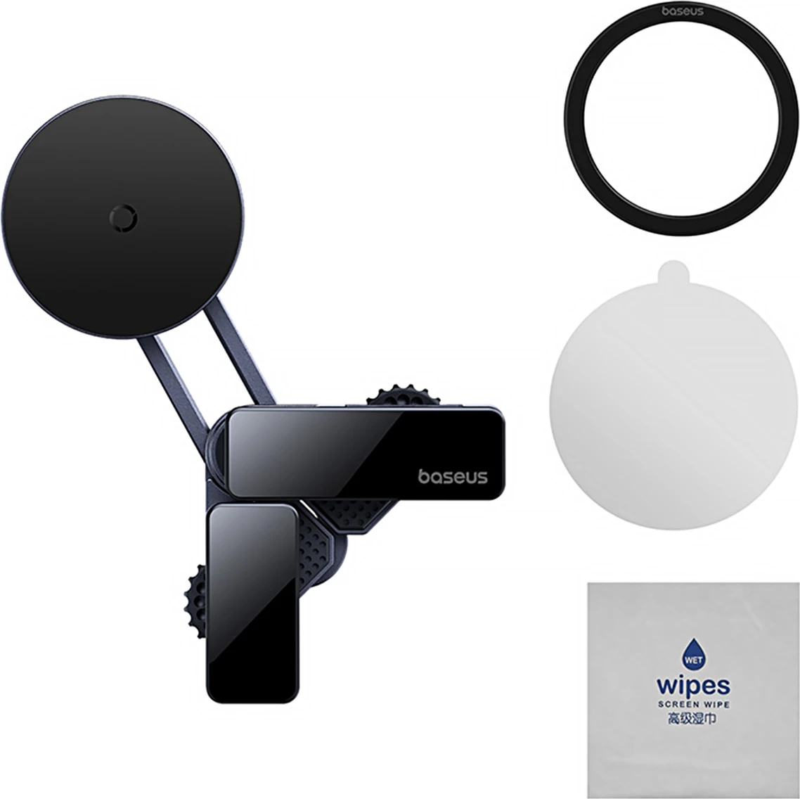 Mbajtës magnetik për celular Baseus MaxView, për ekran makine, MagSafe, Gri
