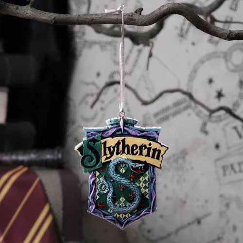 Ornament varës NEMESIS NOW Harry Potter Slytherin Crest, resin, i pikturuar me dorë, jeshile