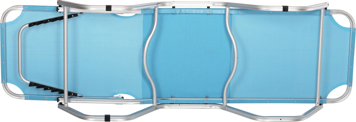 Shezlong Waldo FH5071.08, 60x195x30 cm, alumin, e kaltër