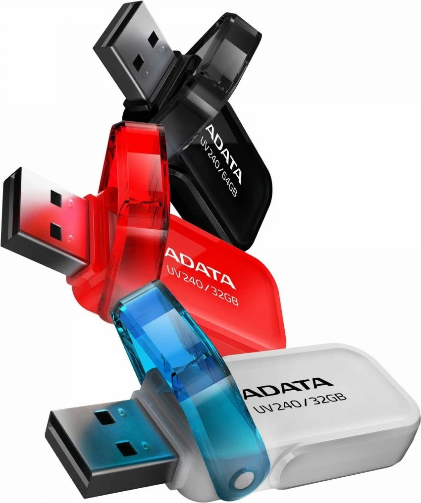 Pendrive Adata UV240, 64GB, USB 2.0, e zezë
