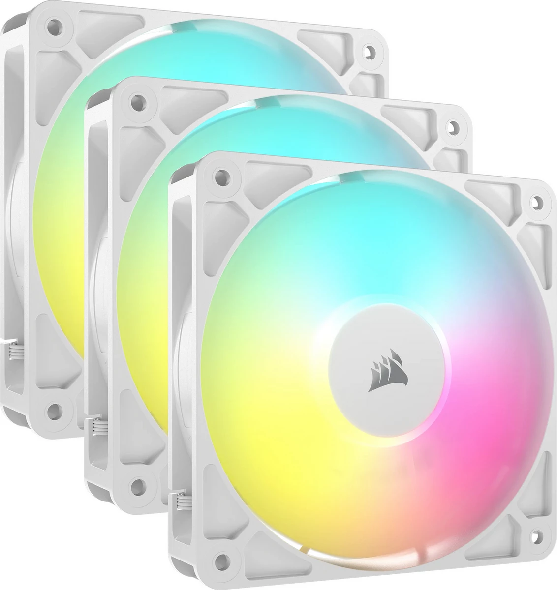 Ventilator kasë kompjuteri Corsair RS120 CO-9050185-WW ARGB 120mm, i bardhë, set 3 copë