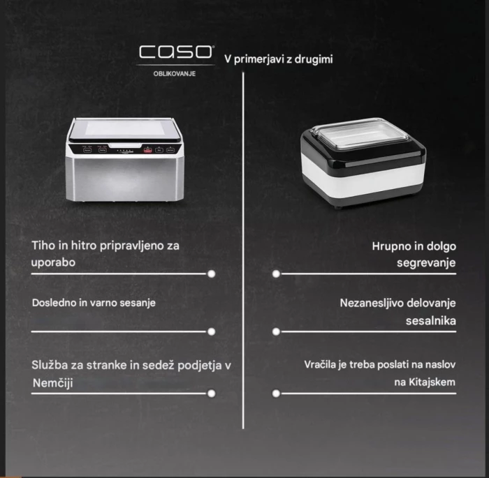 Makinë vakumimi me dhomë CASO VacuChef 40 280W, 70 L/min, saldim i dyfishtë 25 cm, set me 20 qese + tub vakumi, Inoks