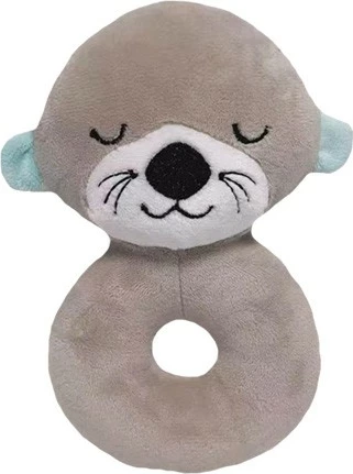 Lodër pelushi TULILO Rattle Beaver 18 cm, bezhë