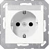 Prizë elektrike Jung A 1520 BFNA WW, Schuko Type F, 16A 250V, e bardhë