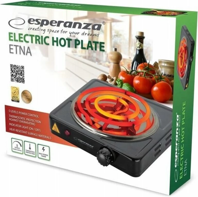 Plitë elektrike Esperanza ETNA EKH012K, e zezë