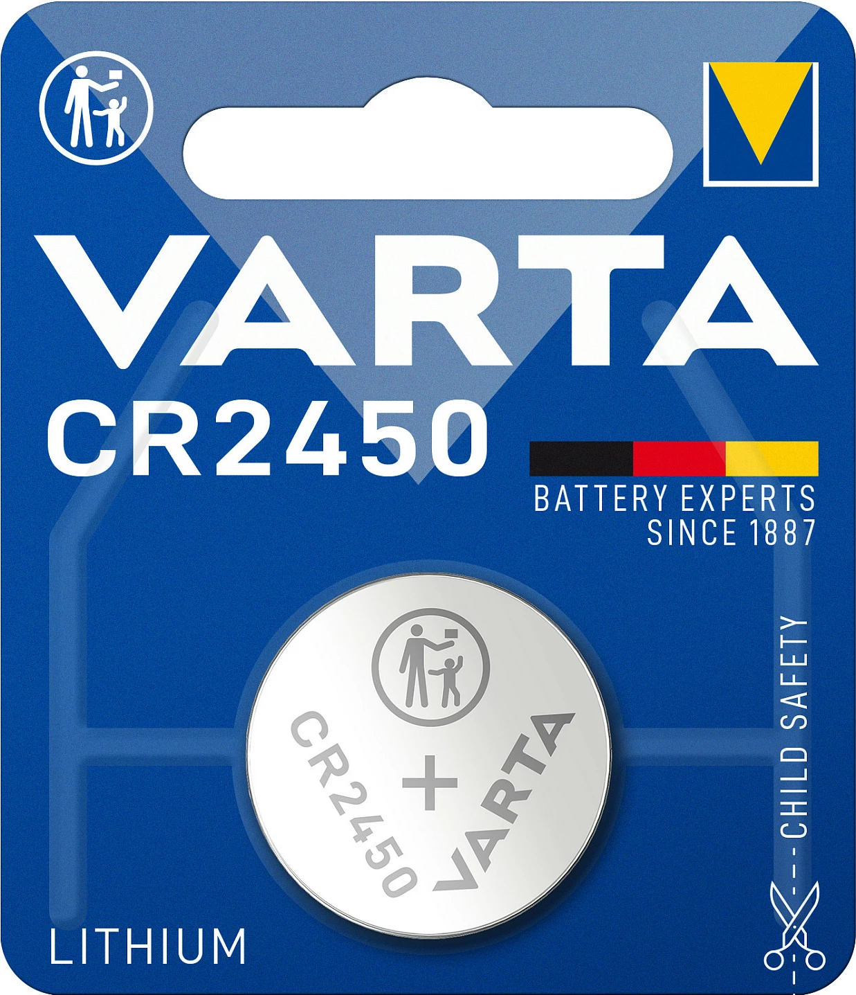 Bateri Varta CR2450, Lithium 3V 560mAh, 1 copë, metalike