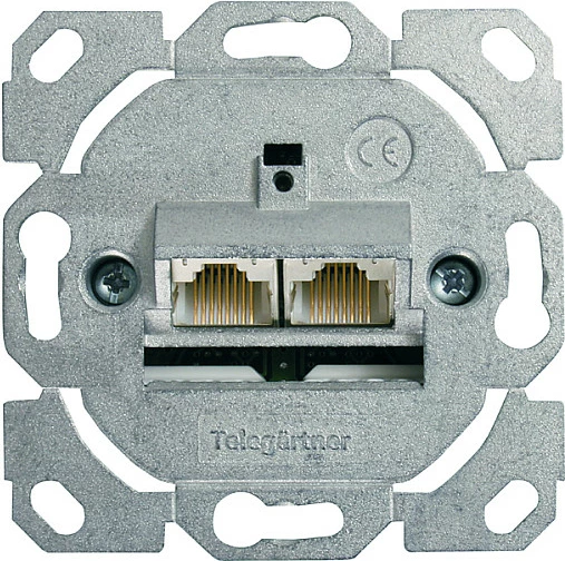Prizë rrjeti Telegärtner AMJ45 8/8 K Up/0, 2x RJ-45, zink