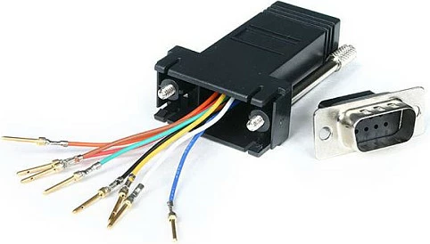 Adapter modular StarTech GC98MF, DB9 mashkull në RJ45 femër, i zi