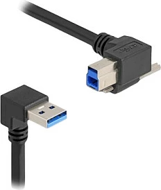Kabllo USB DeLOCK USB-A në USB-B me vida, USB 3.2 Gen 1, 1 m, 5 Gbit/s, e zezë