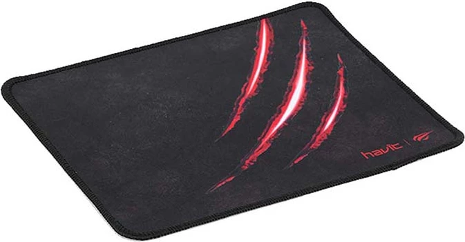 Mauspad Havit MP838 gaming, 250x210x2mm, i zi me të kuqe