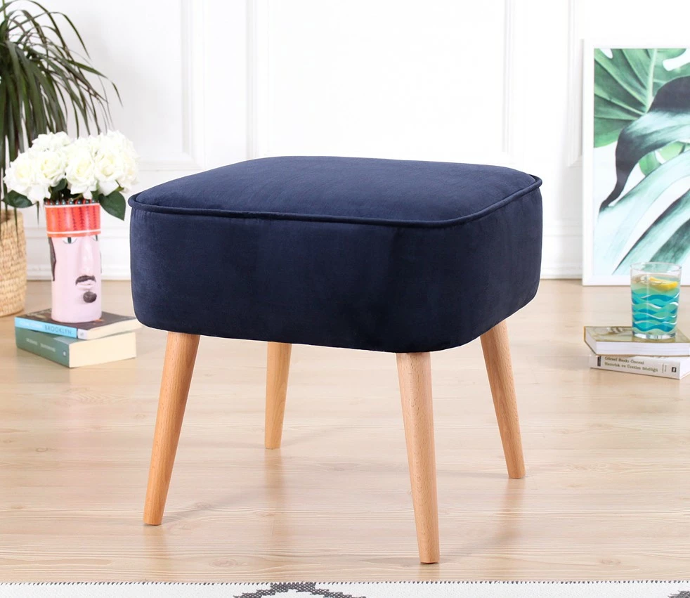 Puf Atelier del Sofa, Moouv 7084, kadife, ngjyrë blu e errët