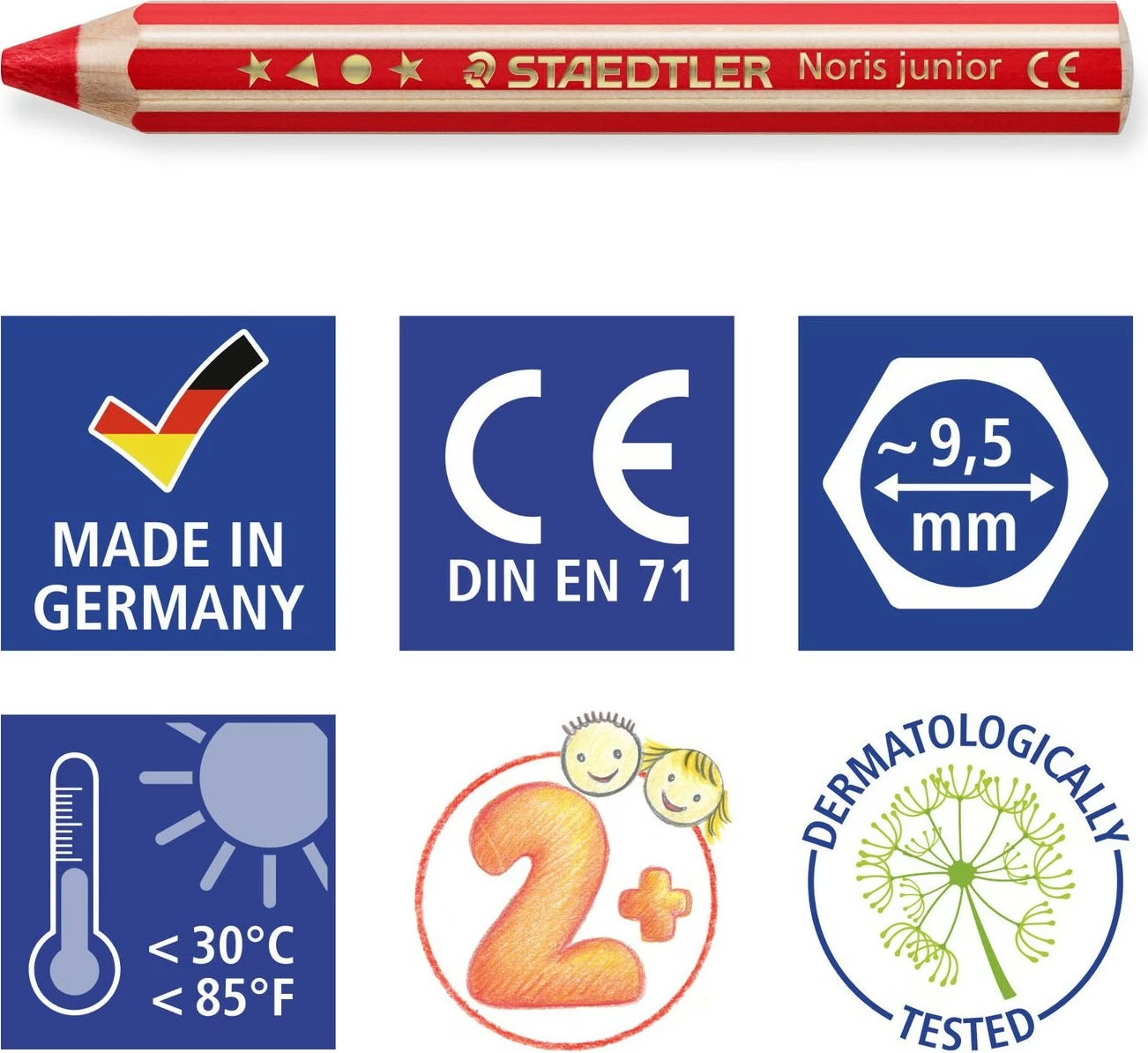 Lapsa ngjyrosës STAEDTLER Noris junior 36 copë, kovë plastike