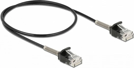 Kabllo rrjeti DeLOCK Cat6A RJ45-RJ45, 0.5m, e zezë