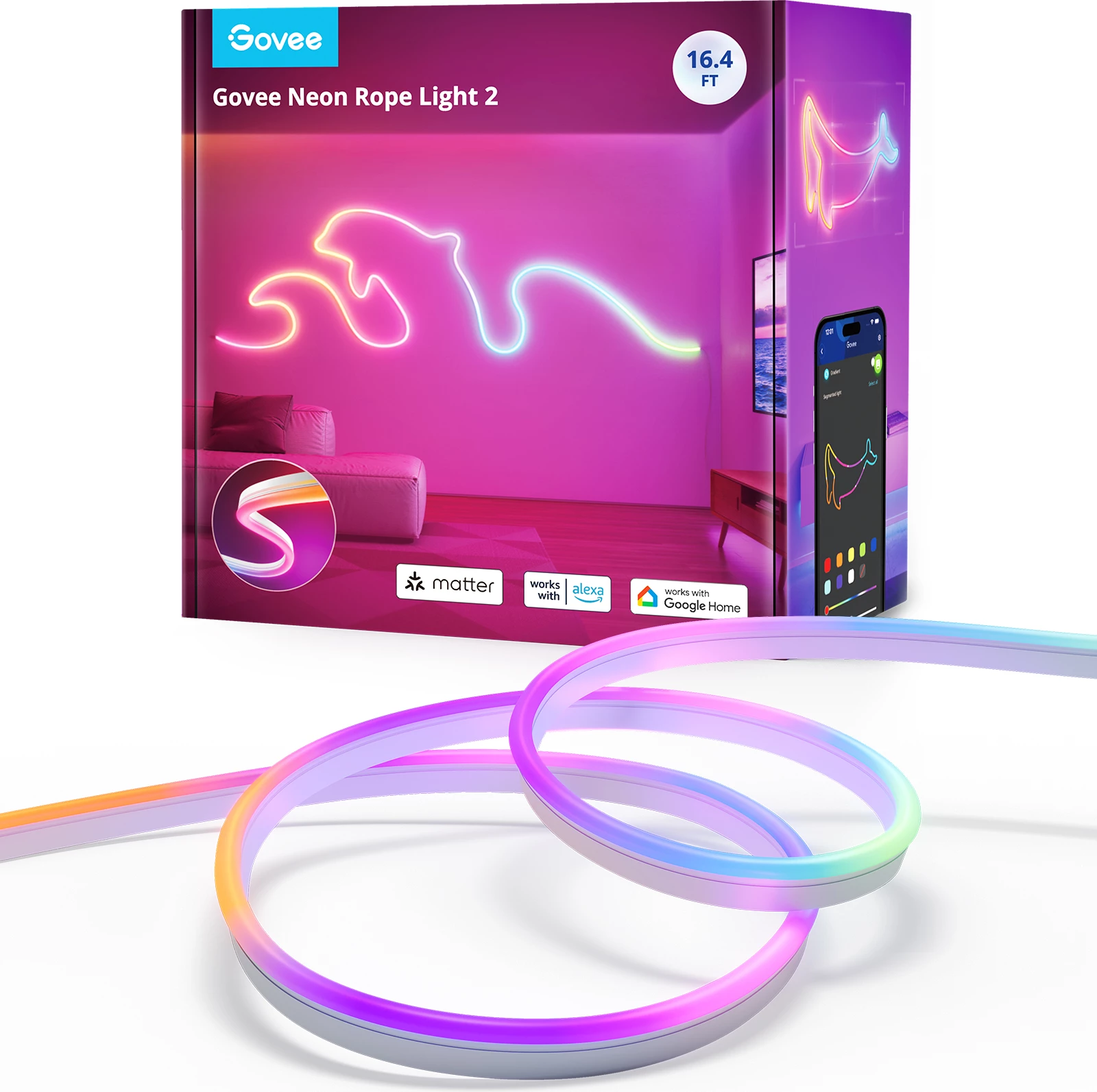 Shirit LED neon Govee H61D5 5 m RGBIC me Bluetooth