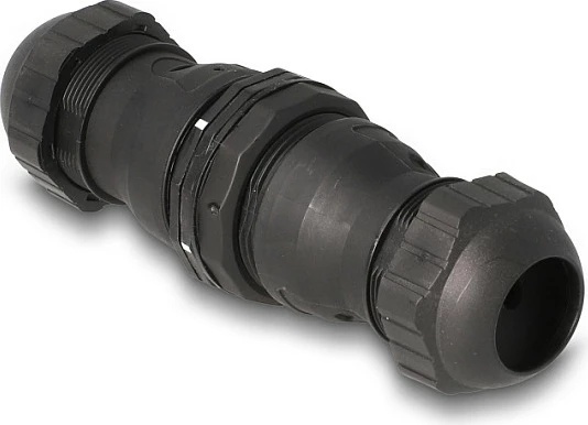 Konektor RJ45 DeLOCK Cat6a IP68, femër-femër, i zi