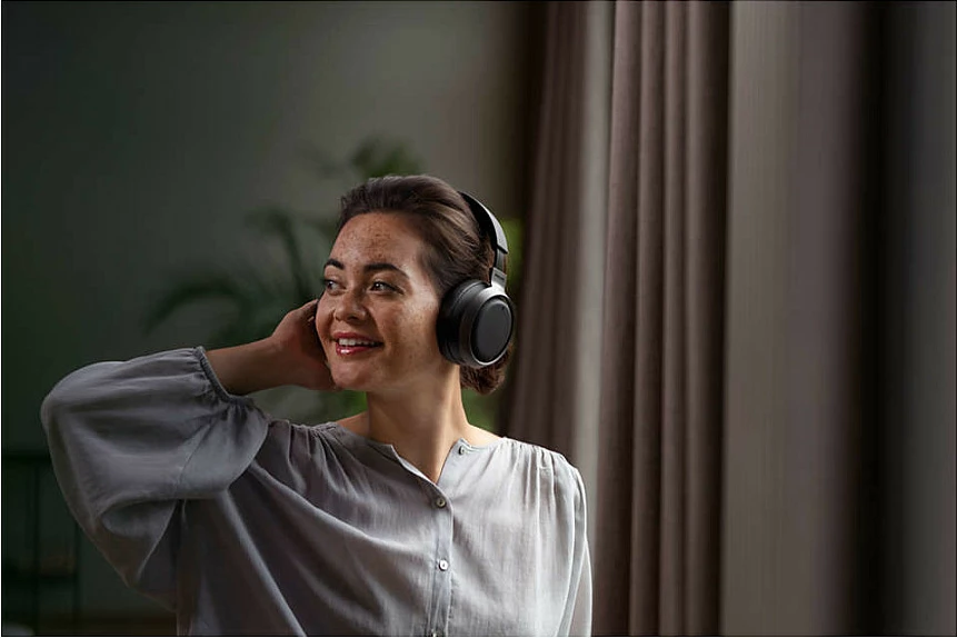 Kufje Philips Fidelio, Bluetooth 5.0 + 3.5mm, ANC, 35 orë, të zeza
