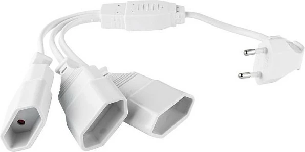 Kabllo zgjatëse rryme Kabelmeister, Euro, 3 priza, 0.2 m, e bardhë