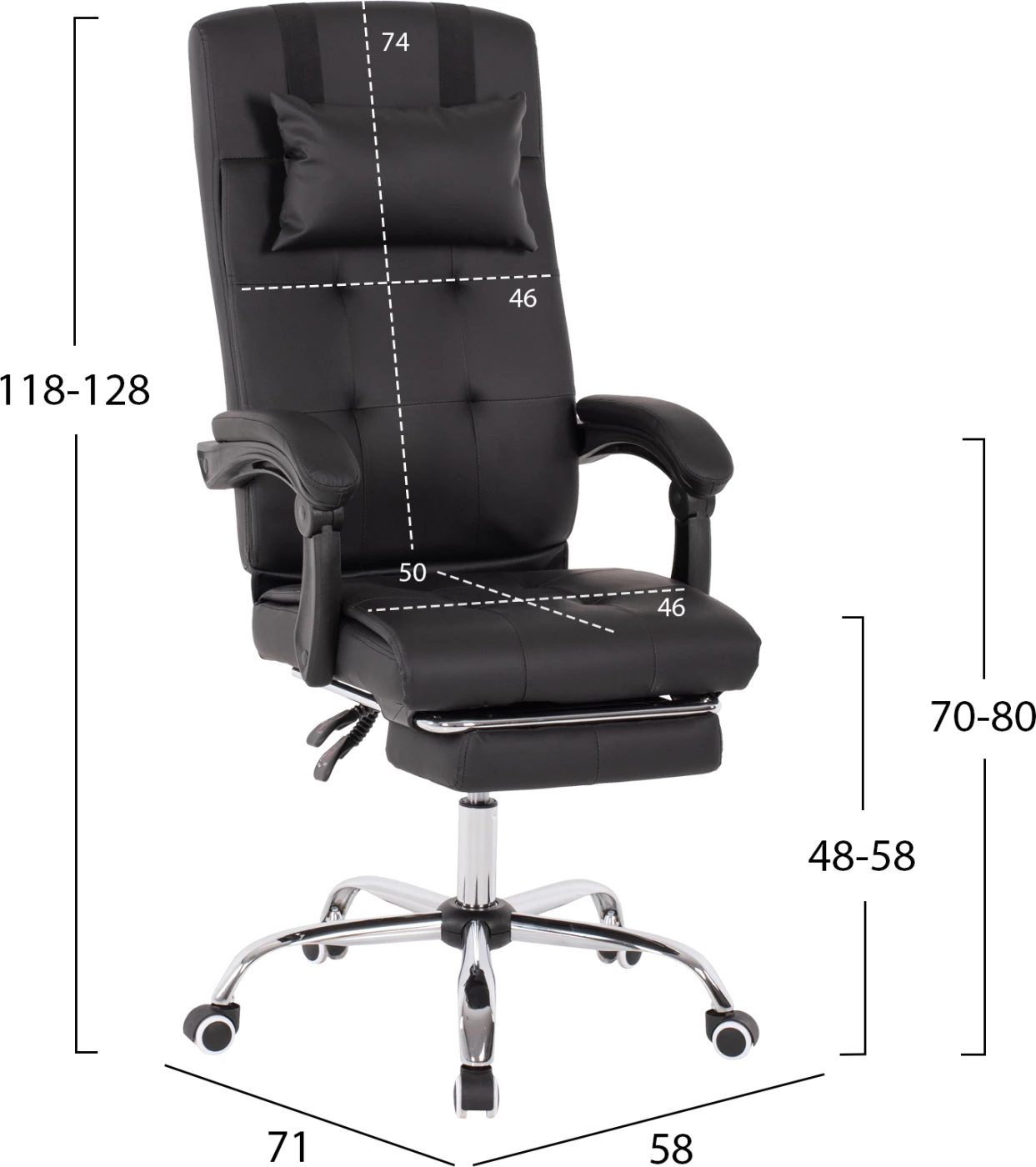 Karrige për zyre FH1057.11, e zezë