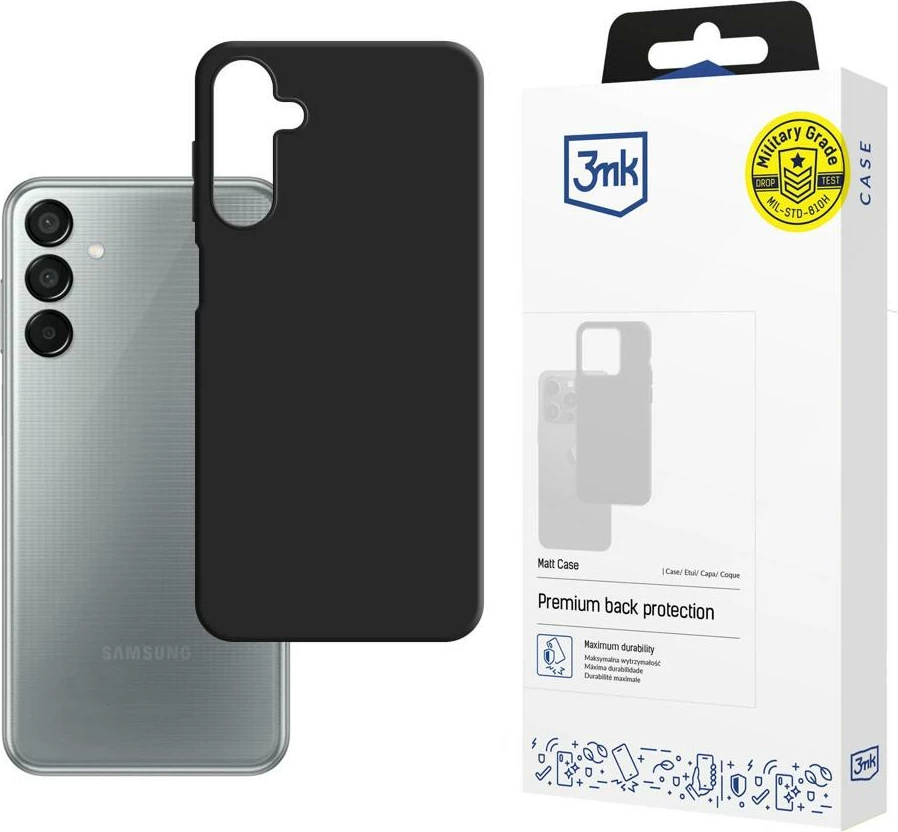 Mbështjellës 3mk Matt Case për Samsung Galaxy M15 5G, zi