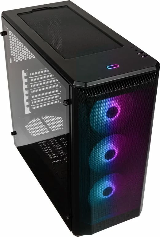 Kasë Phanteks Eclipse P400A DRGB Midi Tower ATX/E-ATX, 3x120mm RGB, xham i temperuar, e zezë