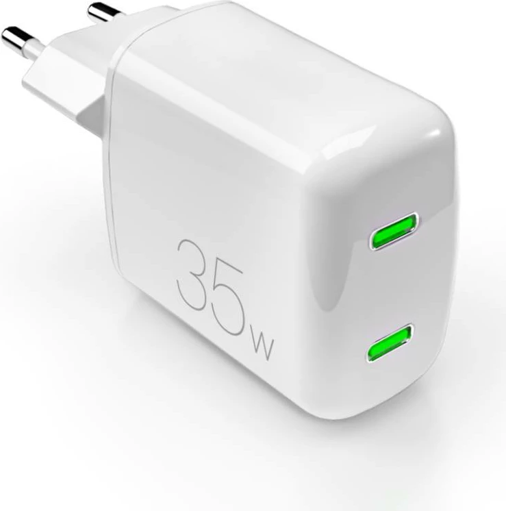 Karikues muri Puro MiniPro 35W GaN, 2xUSB-C, i bardhë
