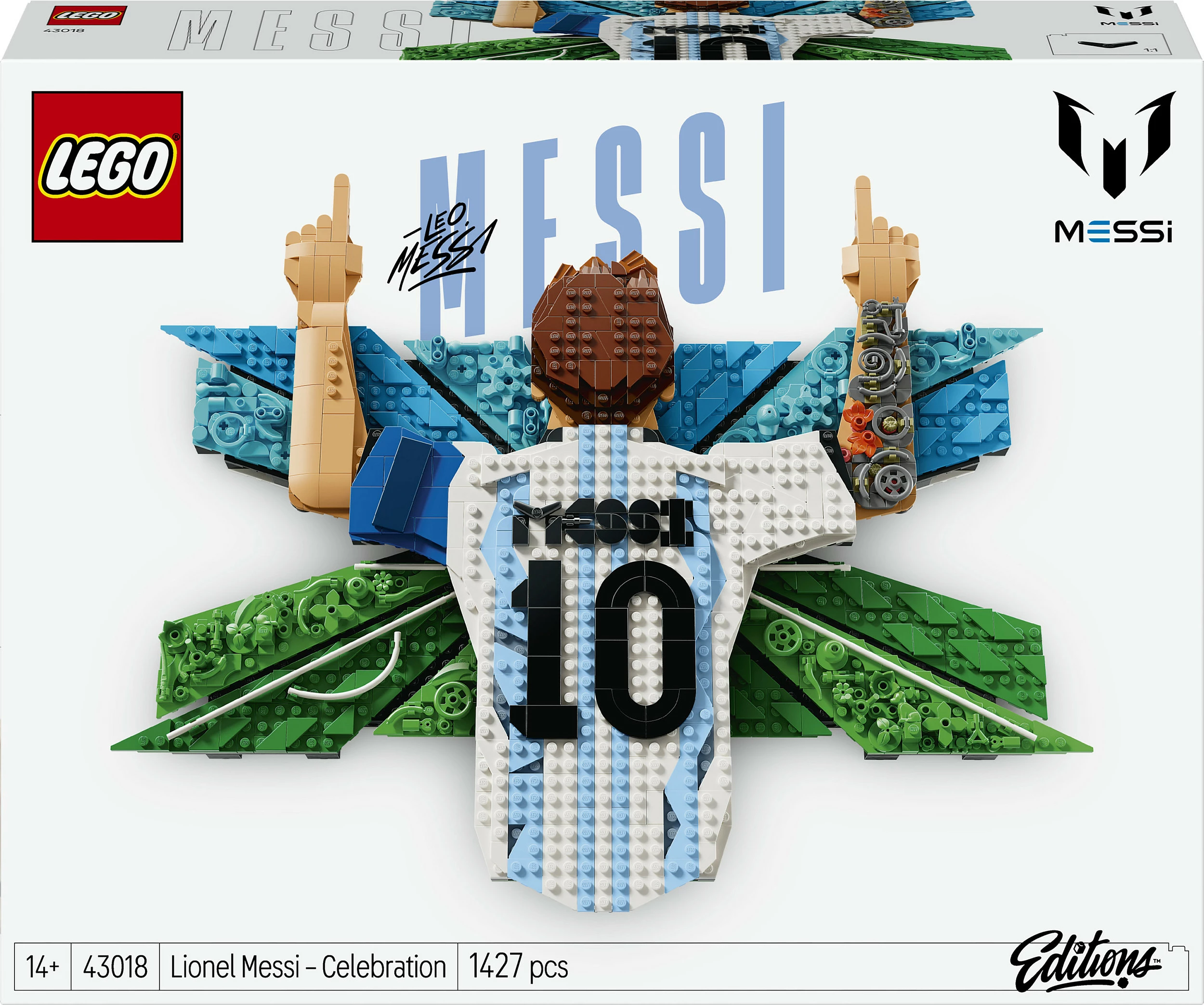 Set ndërtimi LEGO 43018 Lionel Messi Celebration, 1427 pjesë, shumëngjyrësh