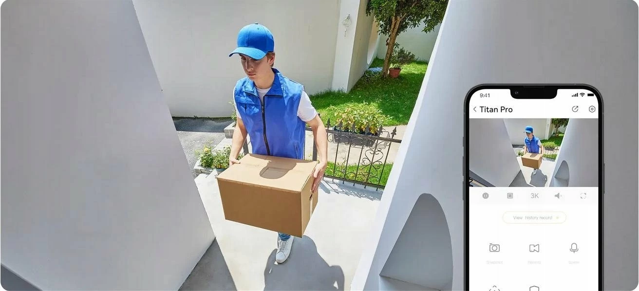 Kamerë IP IMOU Titan Pro 6MP Wi‑Fi 6 PoE Pan/Tilt, bardh/zi