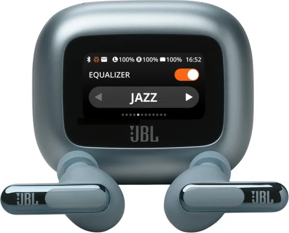 Kufje JBL Live Beam 3, true wireless, ANC, Smart Charging Case me ekran, 48 orë, Blu