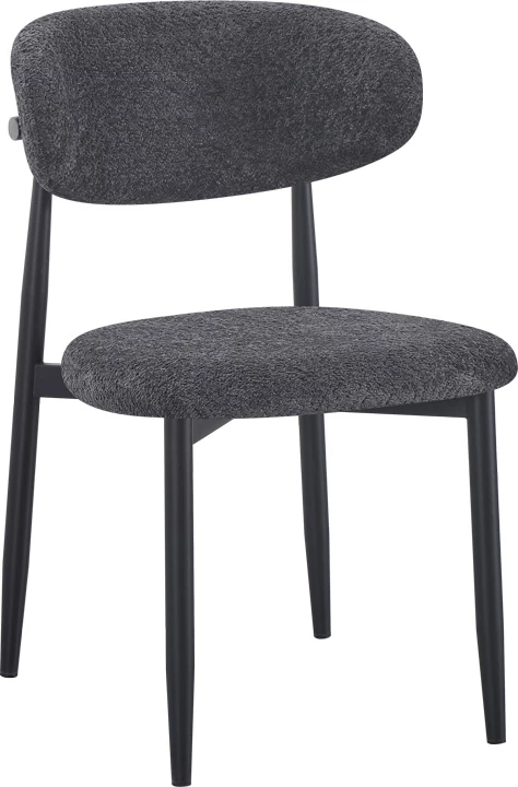 Karrige Folegio, ngjyrë antraciti, këmbë të zeza, 50x57x79.5cm