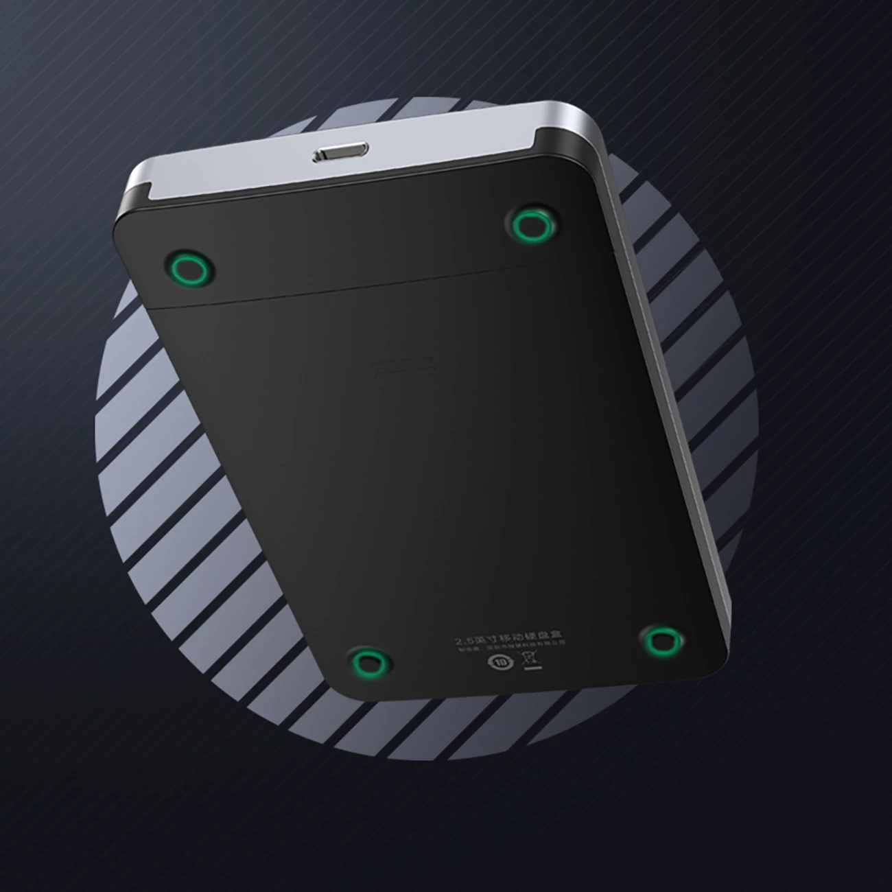 Kasë Ugreen CM300 70499 për hard disk 2.5" SATA 3.0, USB-C, 0.5m kabllo, Argjendtë