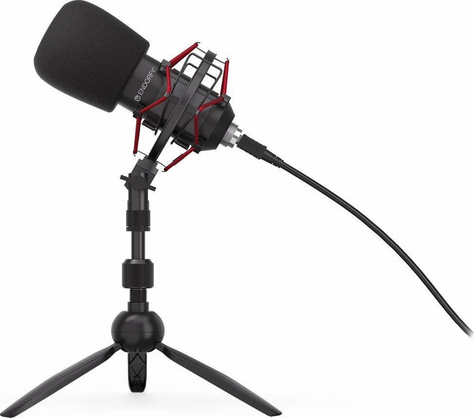 Mikrofon Endorfy Solum Streaming T EY1B003, USB, kardioid, me tripod, zi/kuqe