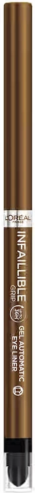 Laps për sy L'Oreal Paris Infallible Grip Gel Automatic 36H për femra 12 Bronzed Espresso, 1 copë