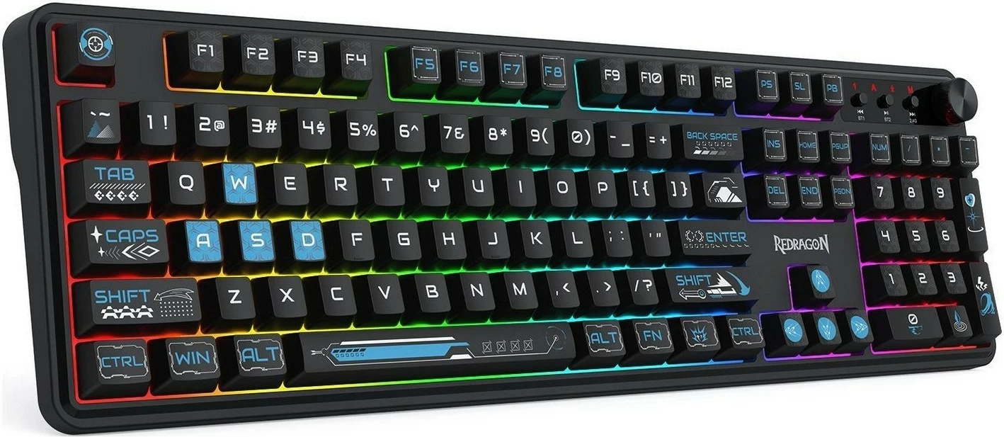 Tastierë Redragon Volcano K526BB-WL, RGB, wireless, full-size, e zezë